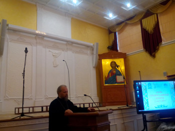 Выступление первого проректора Нижегородской духовной семинарии Александра Мякинина