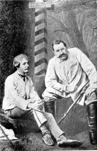 М.П. Садовский (Счастливцев, слева) и Н.Х. Рыбаков (Несчастливцев) в пьесе А.Н. Островского «Лес”
